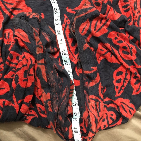 Small Navy blue and red strapless cotton dress, long - Picture 8 of 11